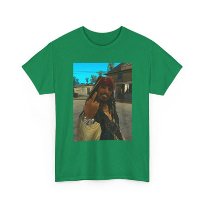 Gangster Jack Sparrow Flipping The Bird Tee