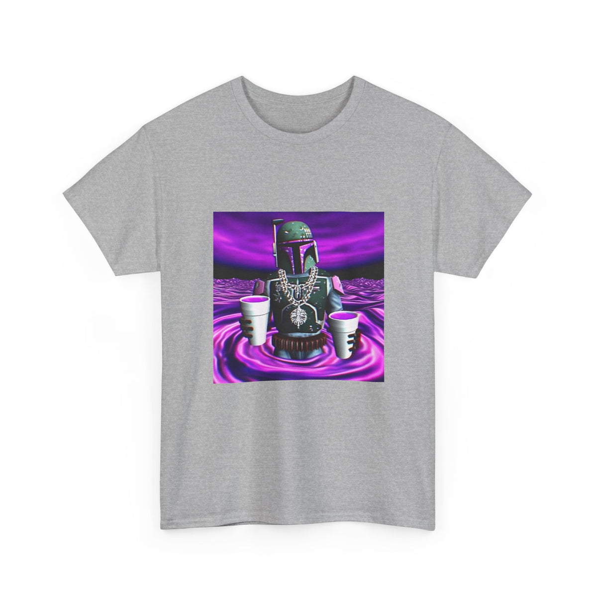 Boba Fett Sipping Purple In A Hypnotic Realm