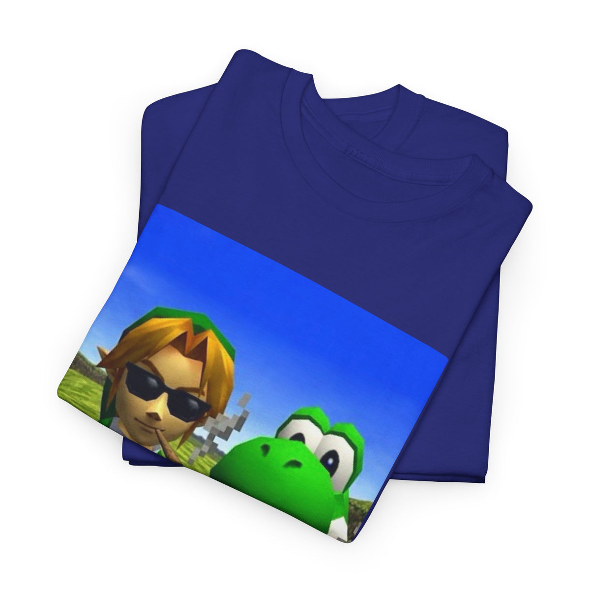 Link And Yoshi Flipping Off The World
