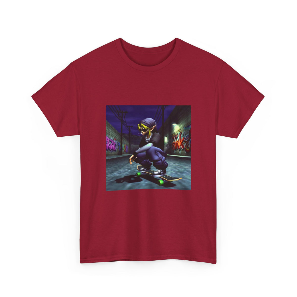 Edgy Link Skater Smoking Alley Tee