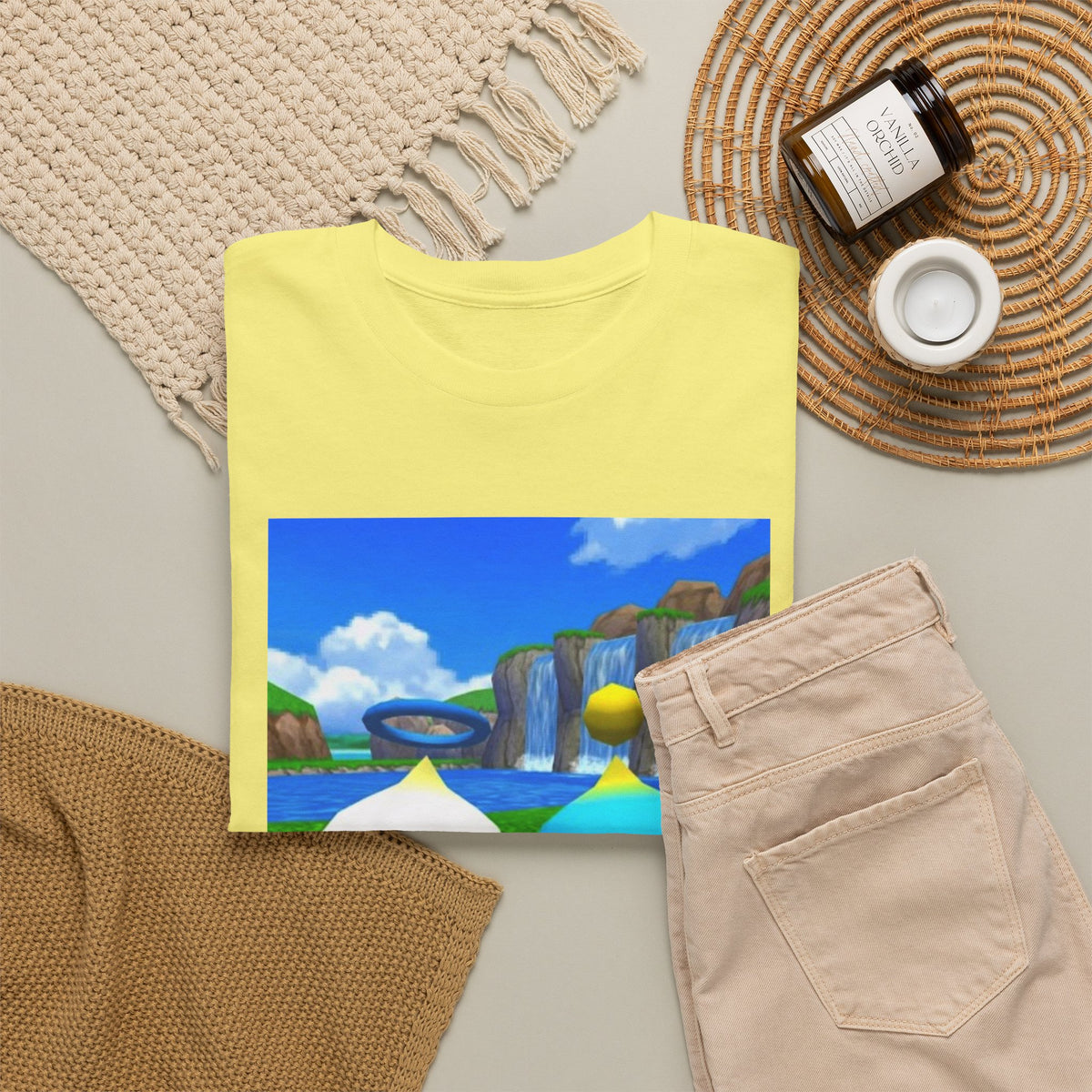 Chao Flipping Off On Green Hills Tee