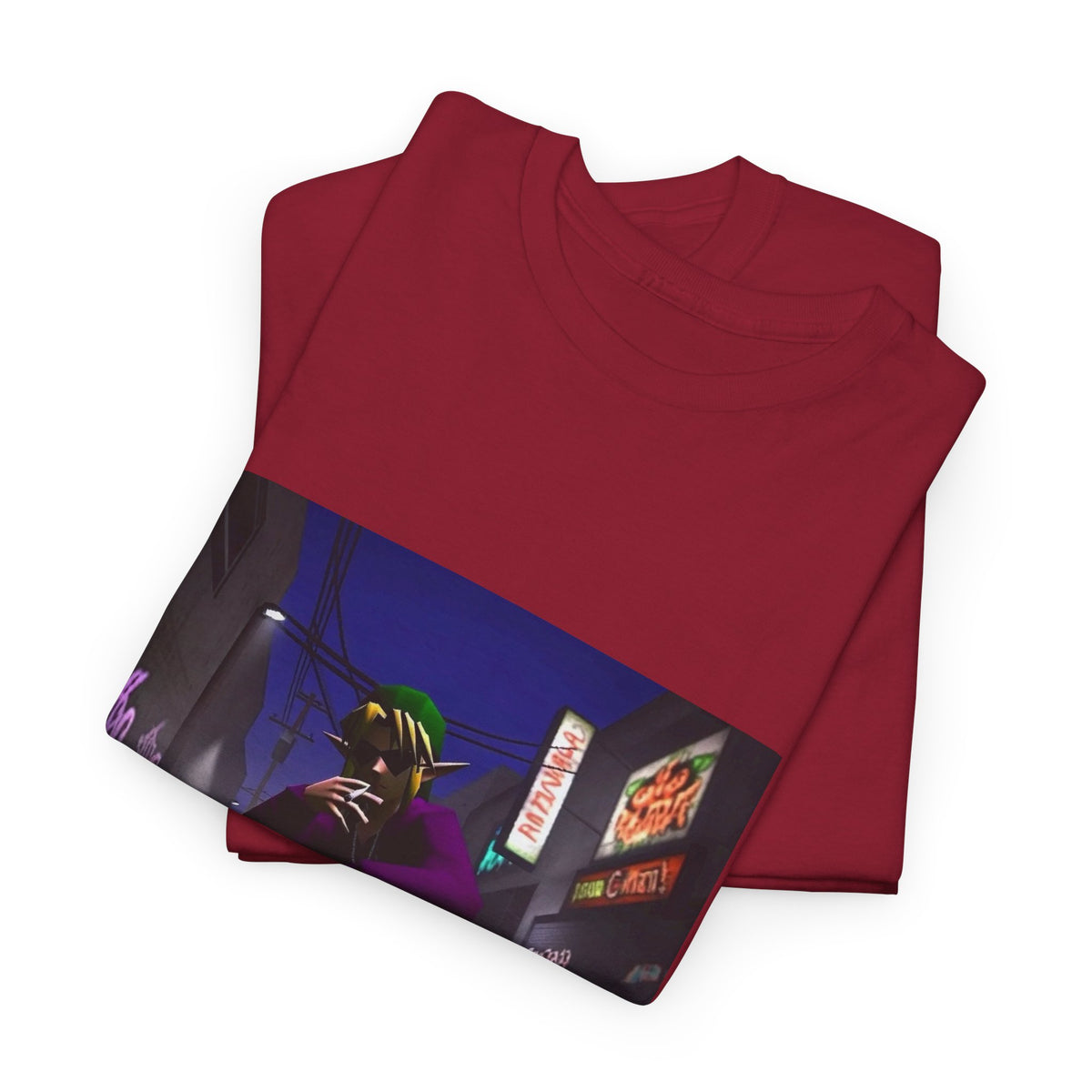 Skater Link Smoking In Neon Alley Tee (Design 8)