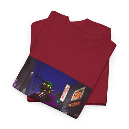 Skater Link Smoking In Neon Alley Tee (Design 8)