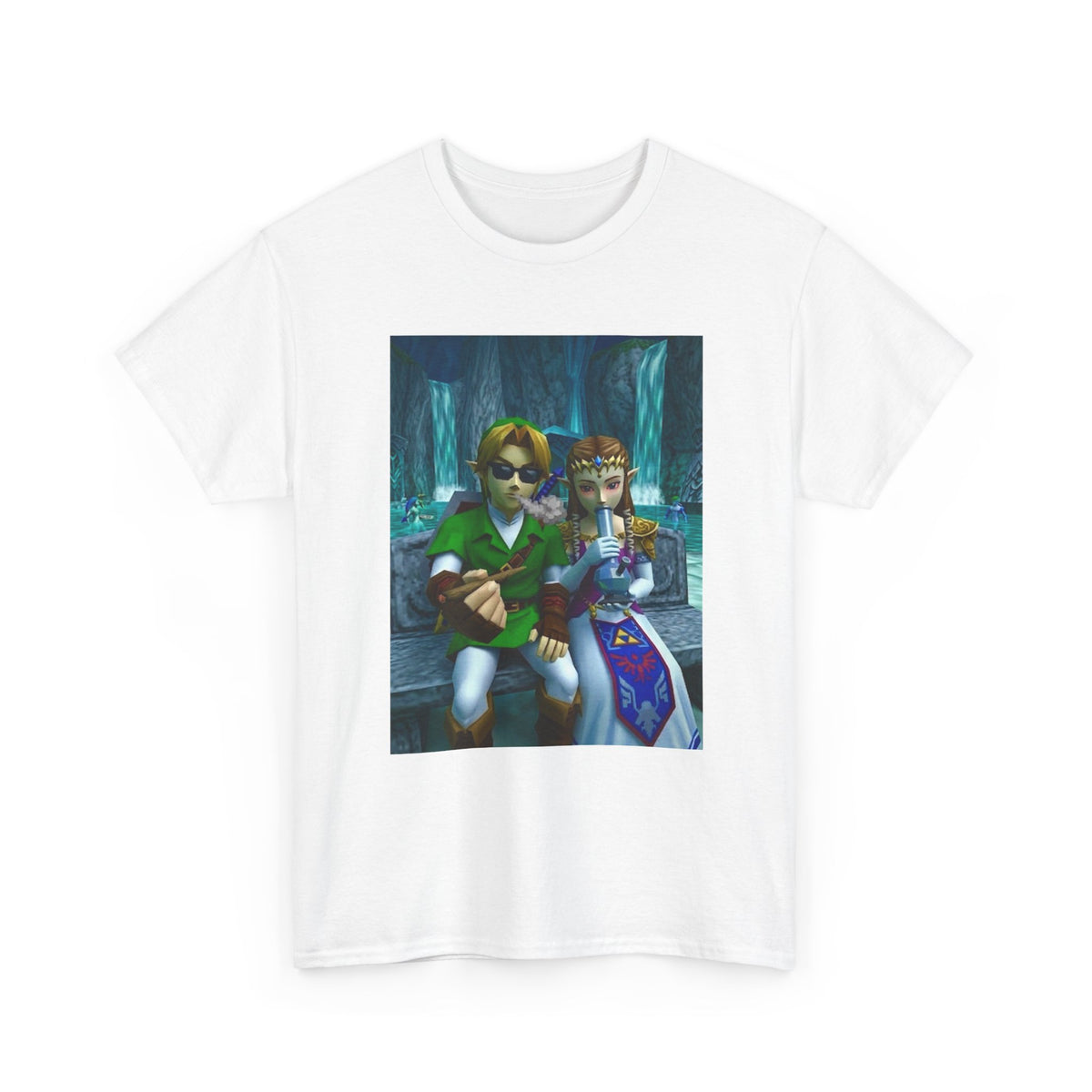 Link And Zelda Sharing A Smoke Tee