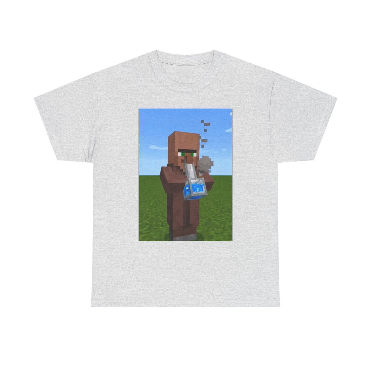 Villager Enjoying A Blocky Bong Hit