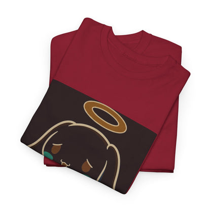 Melancholy Angel Dog Kneeling With Halo Tee
