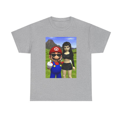 Edgy Mario & Malon Flipping Off Tee