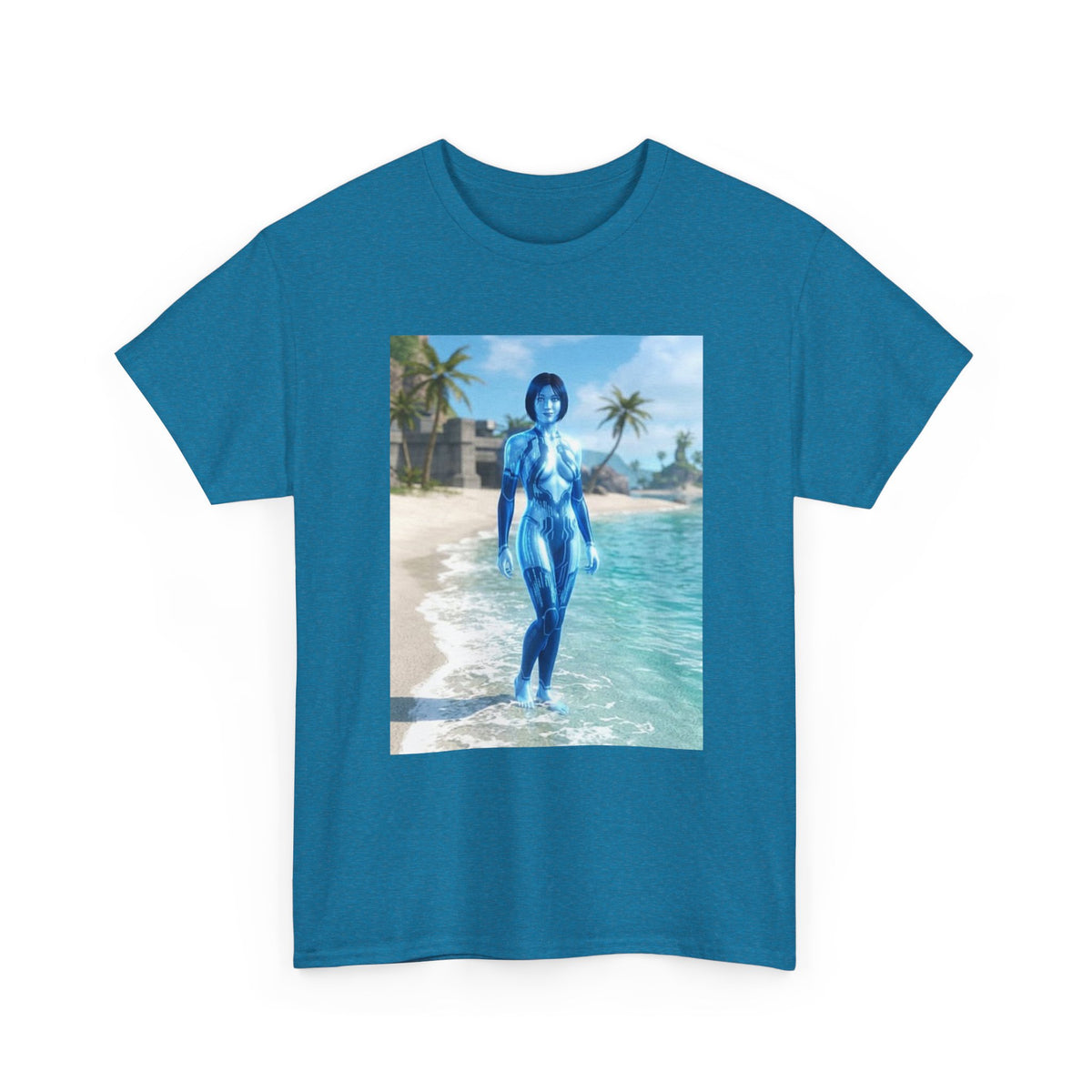 Cortana On Tropical Beach Tee
