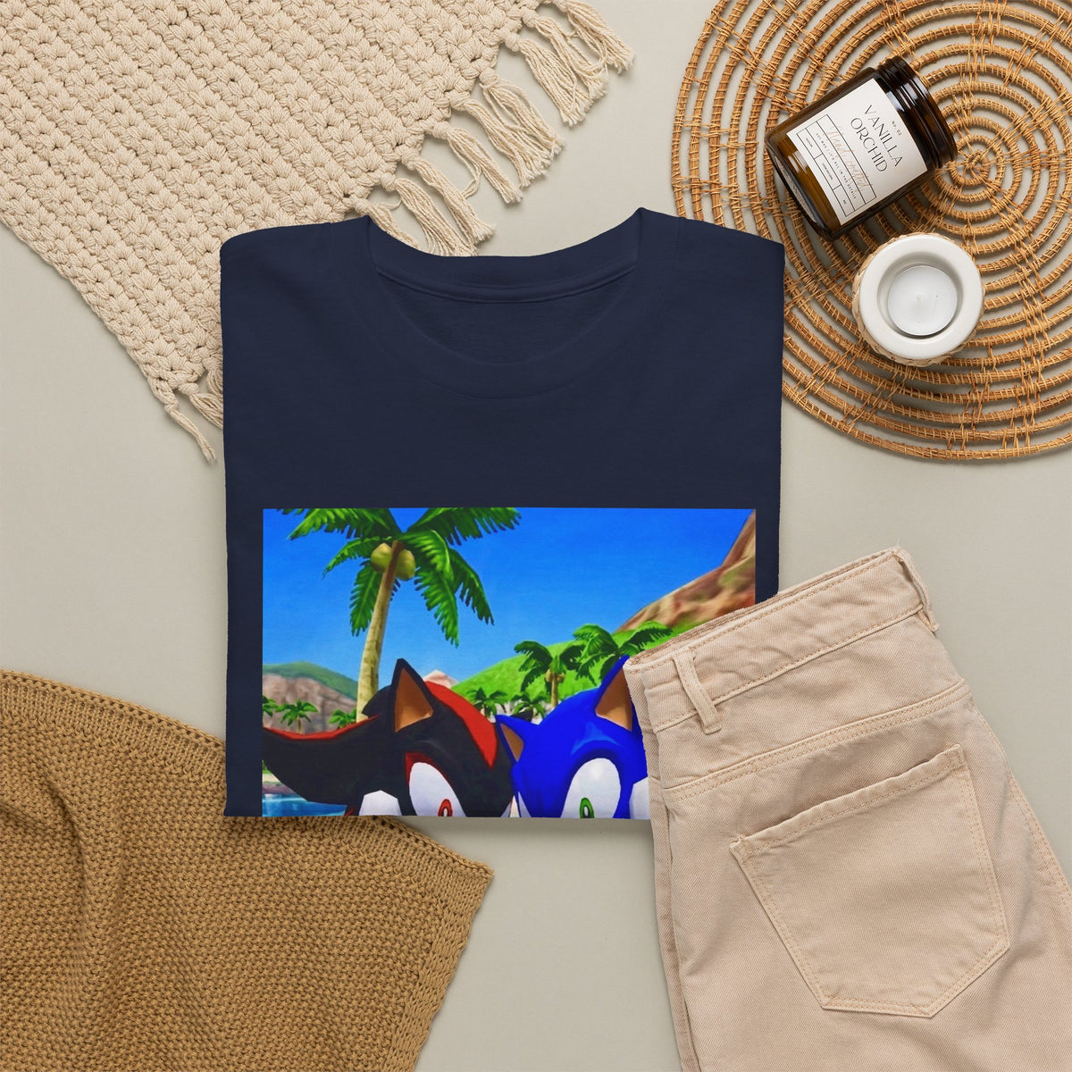 Sonic And Shadow Flipping The Bird Tee