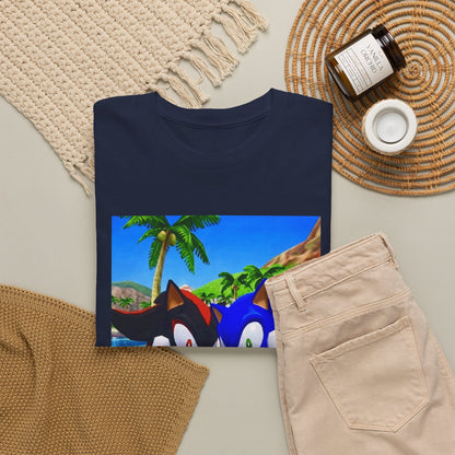 Sonic And Shadow Flipping The Bird Tee