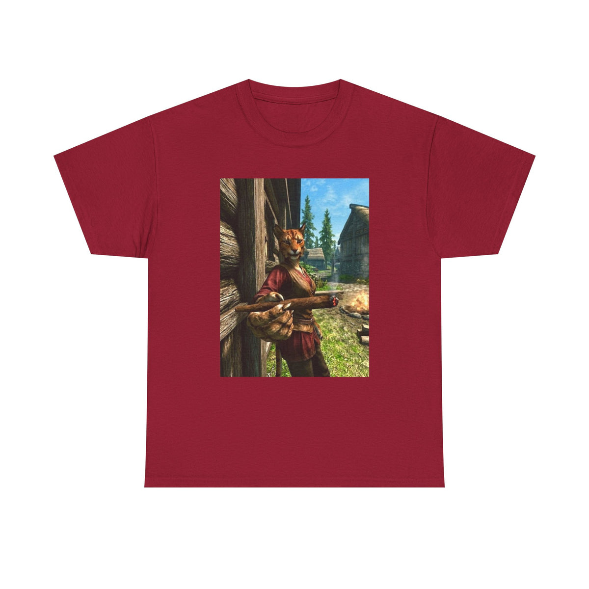Khajiit Smoking Fat Blunt Tee