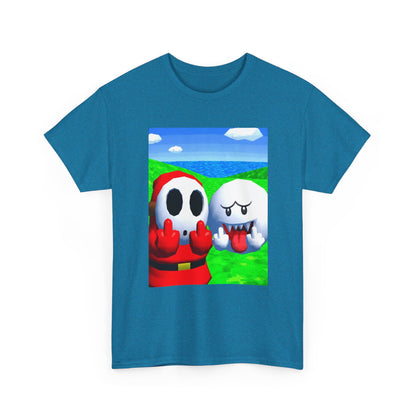 Shy Guy And Boo Flipping Off Tee (Design 5)