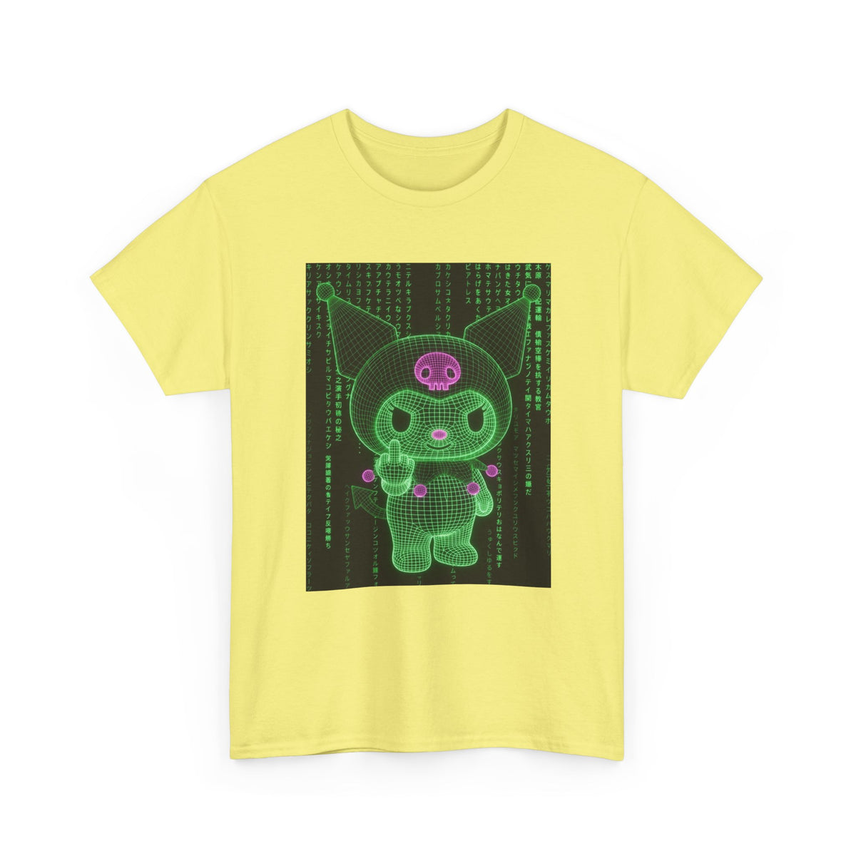 Wireframe Kuromi Flipping The Bird Tee