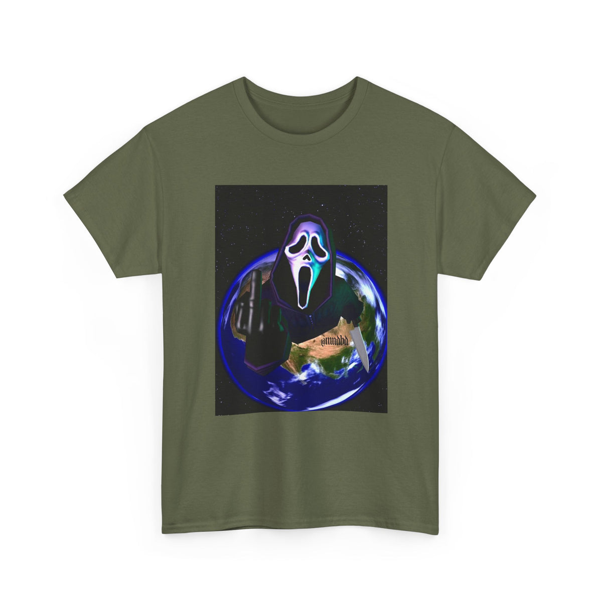 Ghostface Flipping Off The Earth Tee