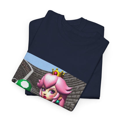 Goth Peach Holding A Green Mushroom Tee