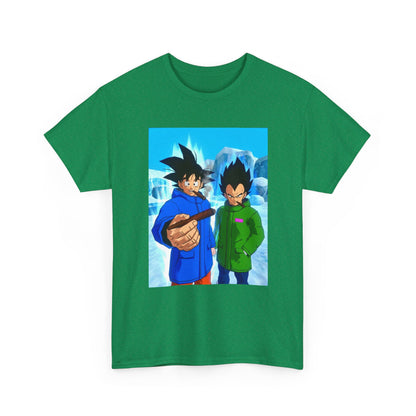 Goku and Vegeta Chilling in Icy Scene Tee
