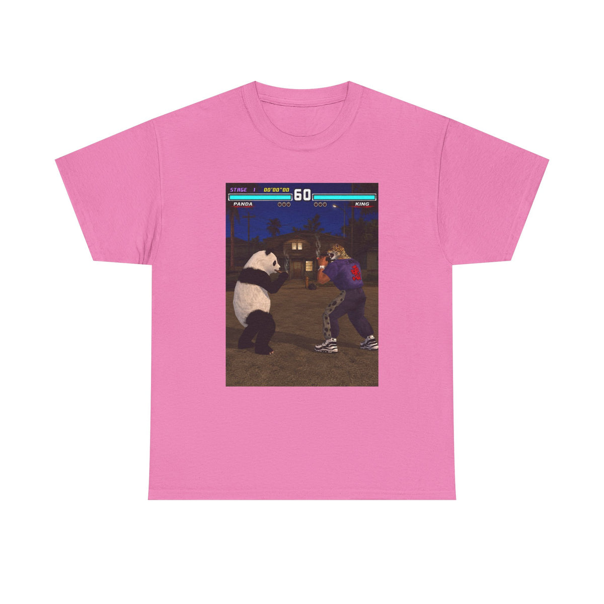 Panda And King Smoking Cigars Street Fight Tee