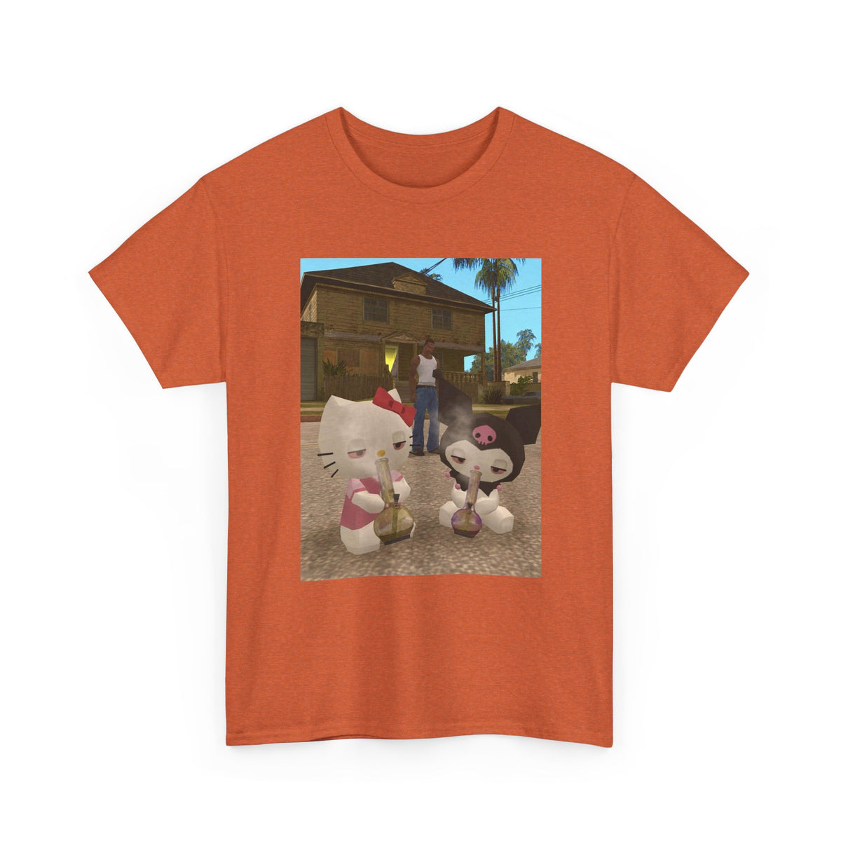 CJ And High Sanrio Characters In Grove Street Tee