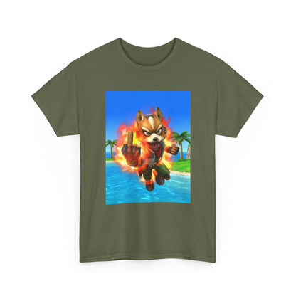 Fiery Fox Middle Finger Beach Tee