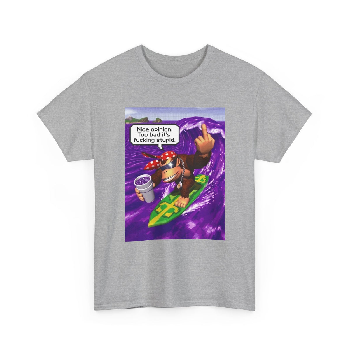 Donkey Kong Surfing Purple Wave Middle Finger