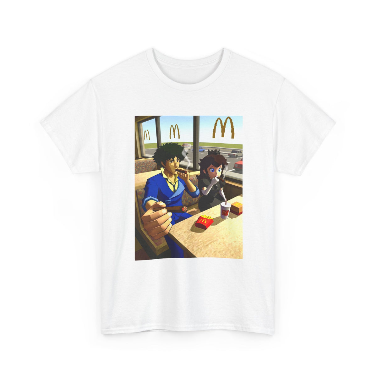 Spike Spiegel And Bowser Jr. Smoking Tee
