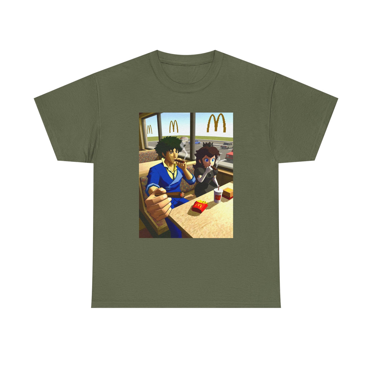 Spike Spiegel And Bowser Jr. Smoking Tee