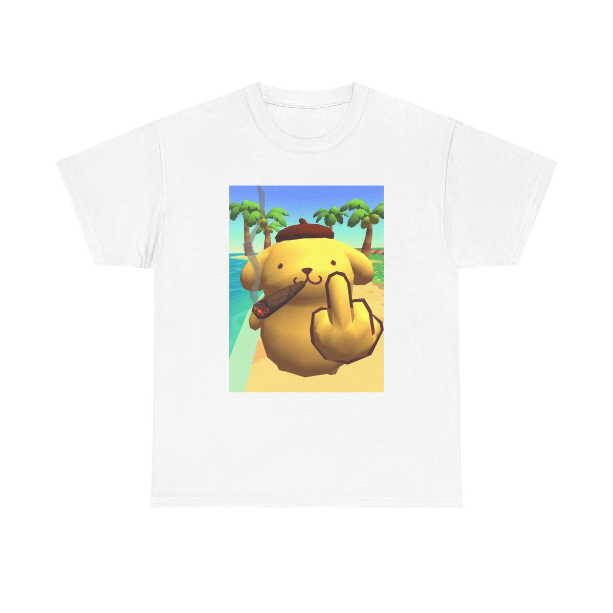Pompompurin Smoking And Flipping The Bird