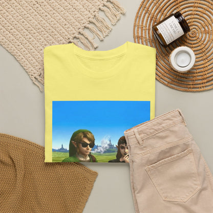 Link And Zelda Chilling With Cigars