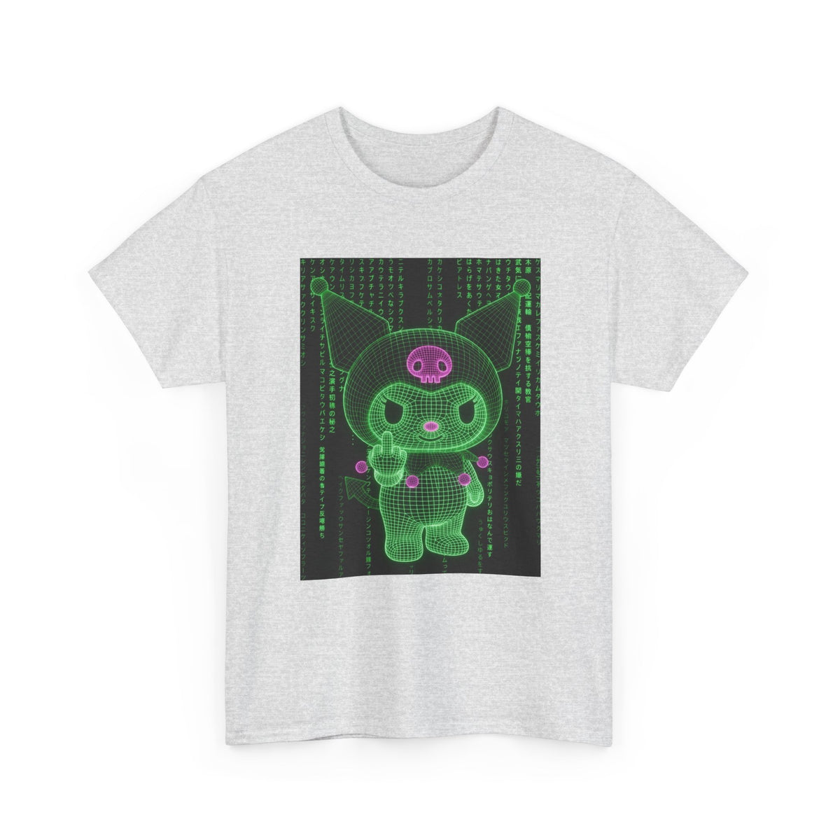 Wireframe Kuromi Flipping The Bird Tee