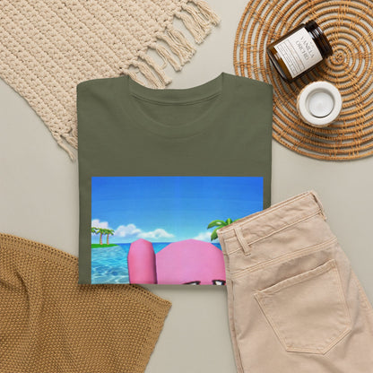 Kirby Giving The Finger Island Scene Tee