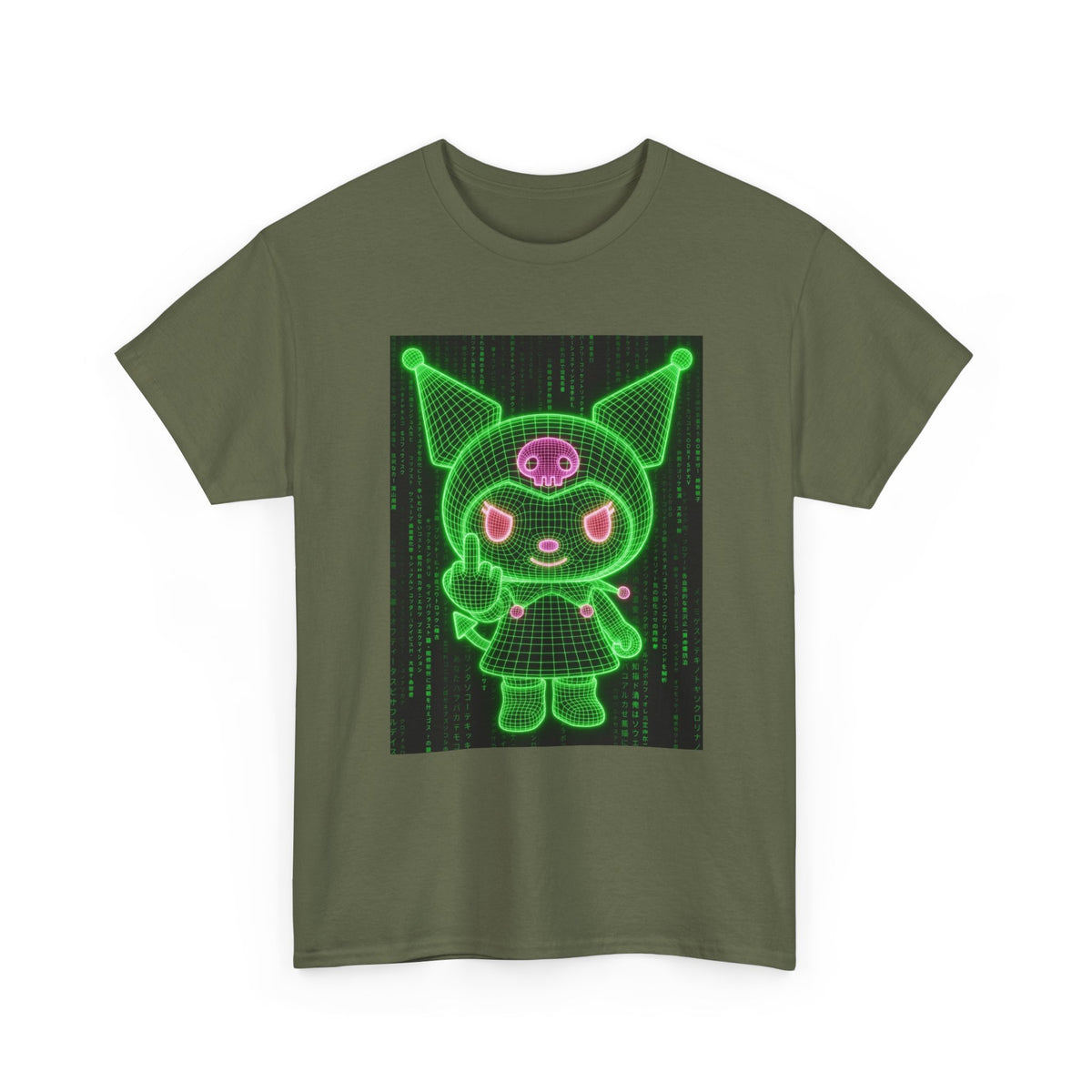 Kuromi Flipping The Bird Matrix Tee