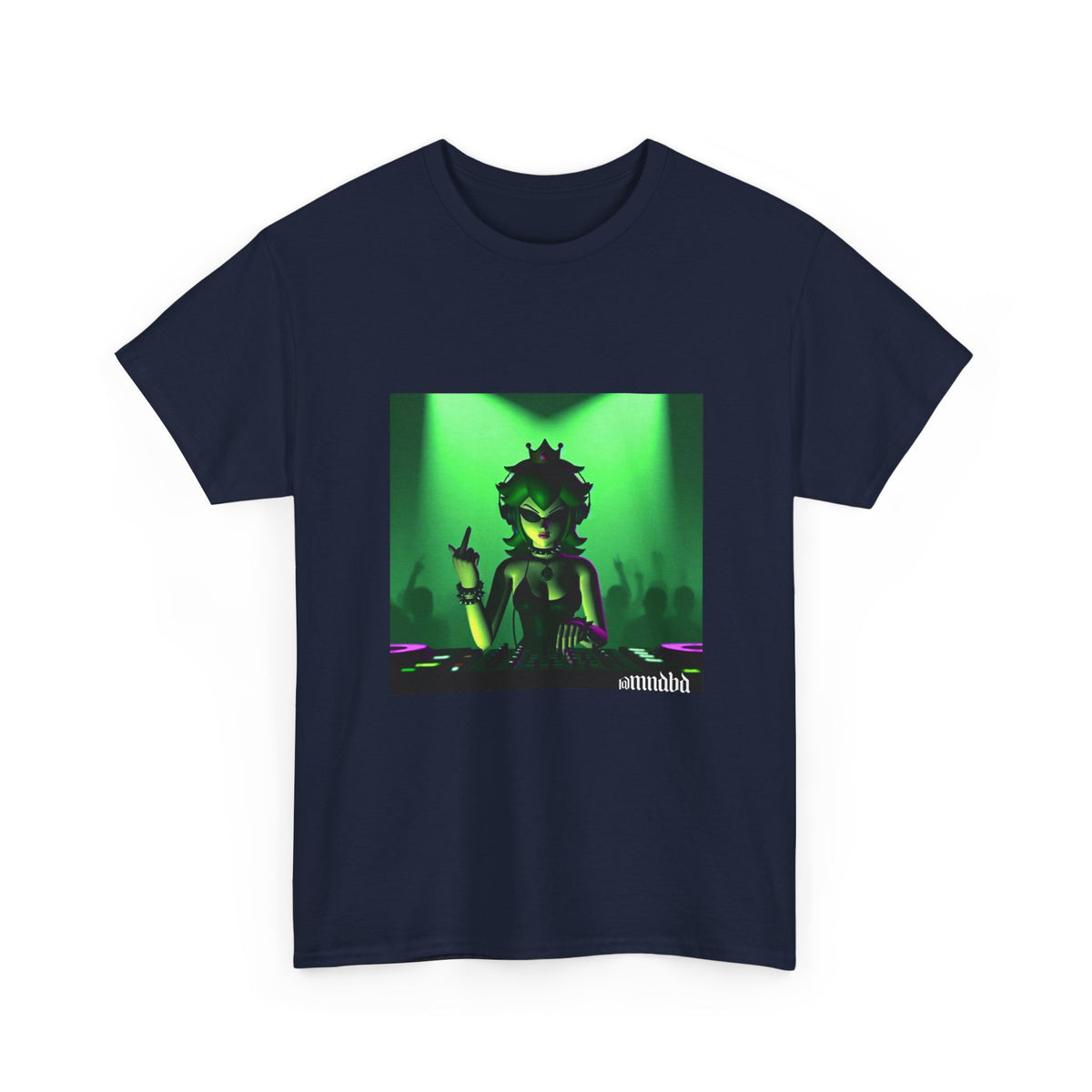 Edgy Green Princess DJ Flipping The Bird Tee