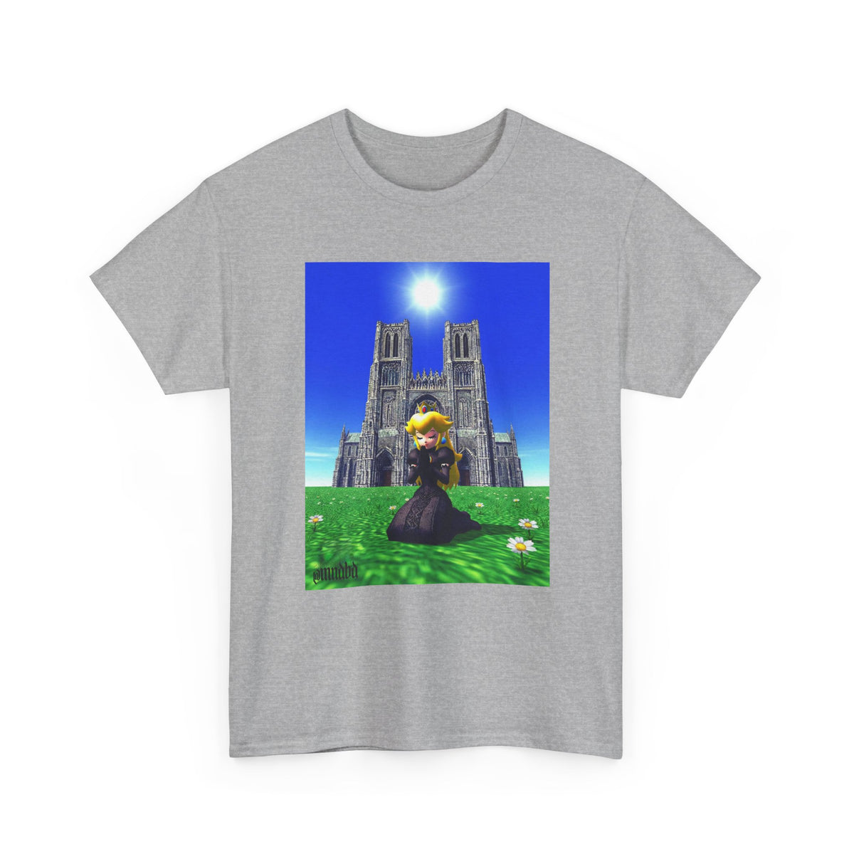 Goth Princess Peach Praying At Cathedral