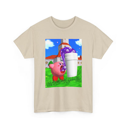 Kirby Sipping Lean In Mushroom Kingdom Tee