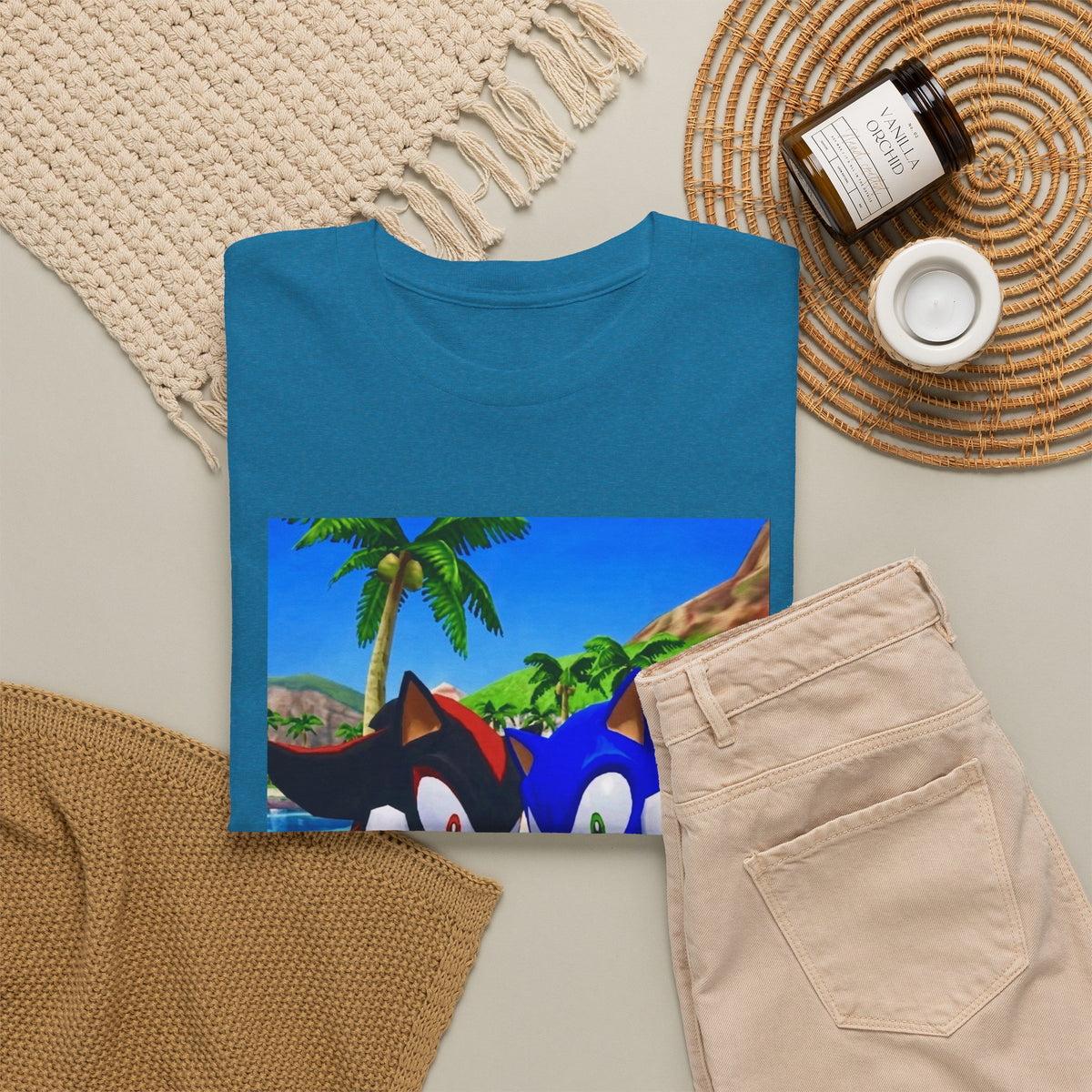 Sonic And Shadow Flipping The Bird Tee