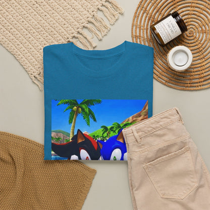 Sonic And Shadow Flipping The Bird Tee