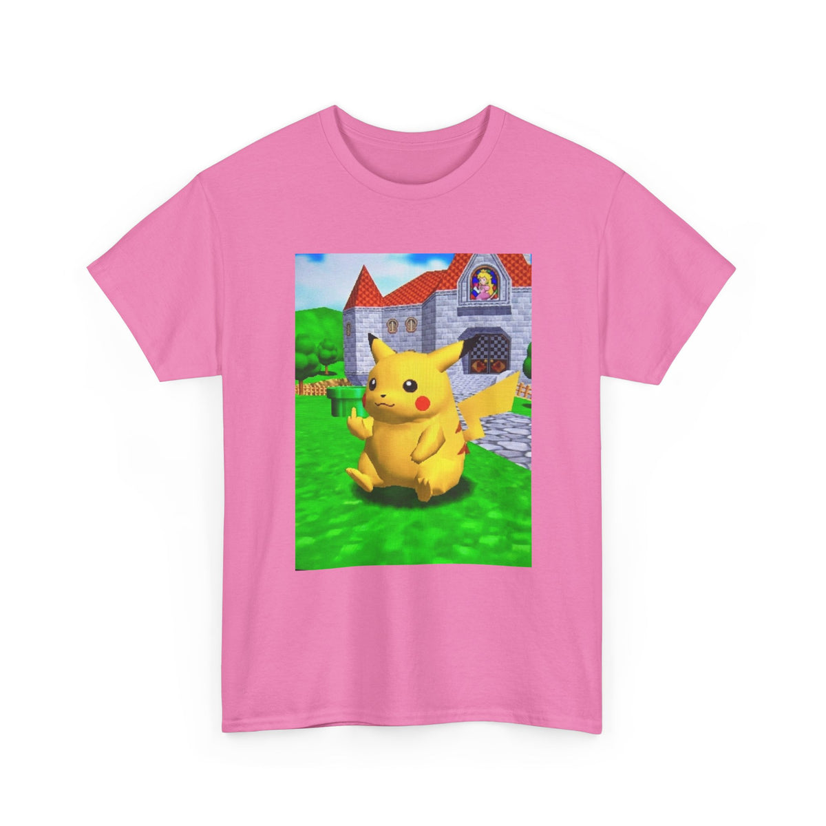 Pikachu Flipping The Bird At Peach's Castle
