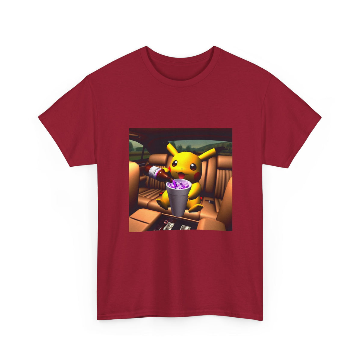 Pikachu Pouring Lean In Car Tee