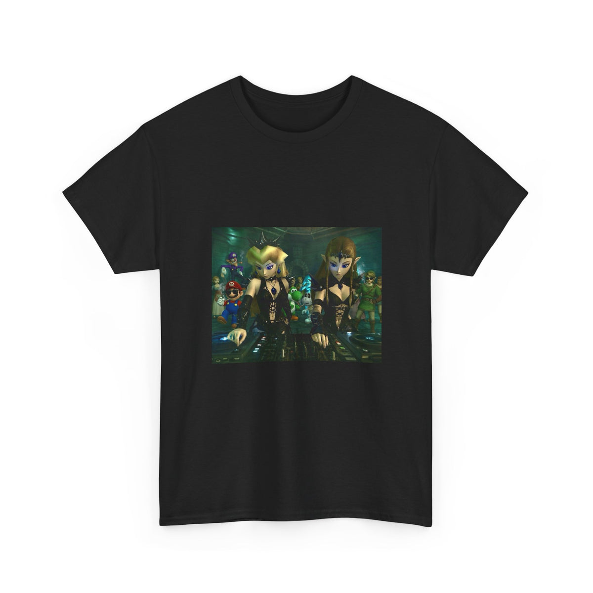 Princess Peach and Zelda DJing with Friends Tee