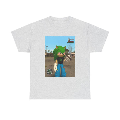 Green Hedgehog Smoking Blunt In San Andreas Tee