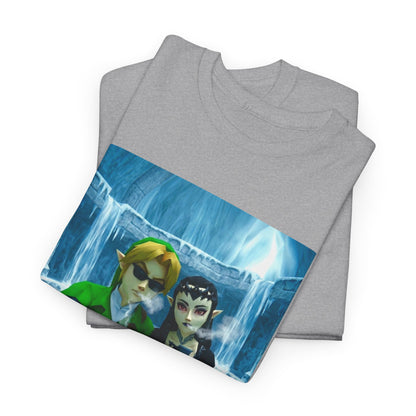 Link And Zora Chilling In Ice Cavern