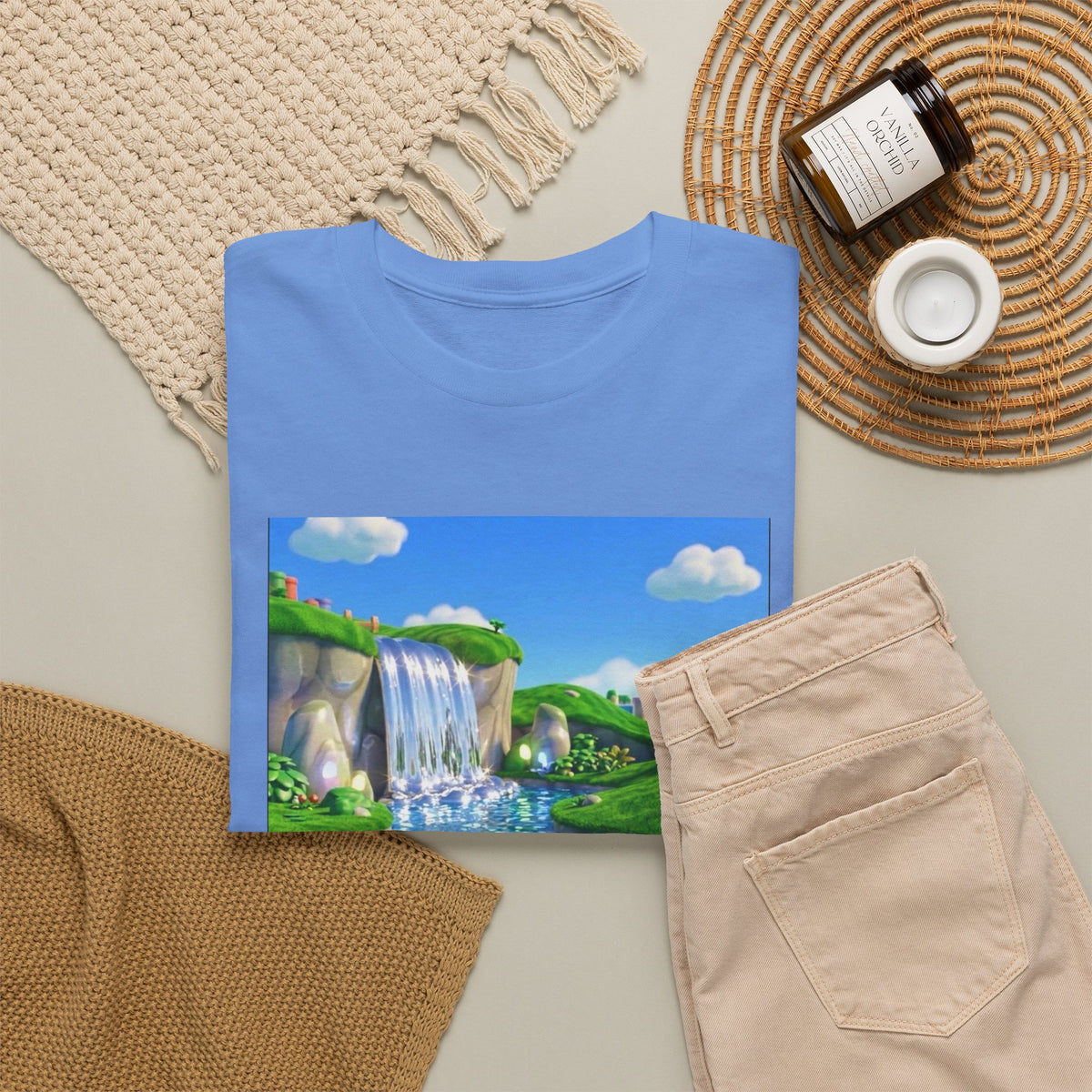 Cinnamoroll Flipping The Bird In Lush Landscape