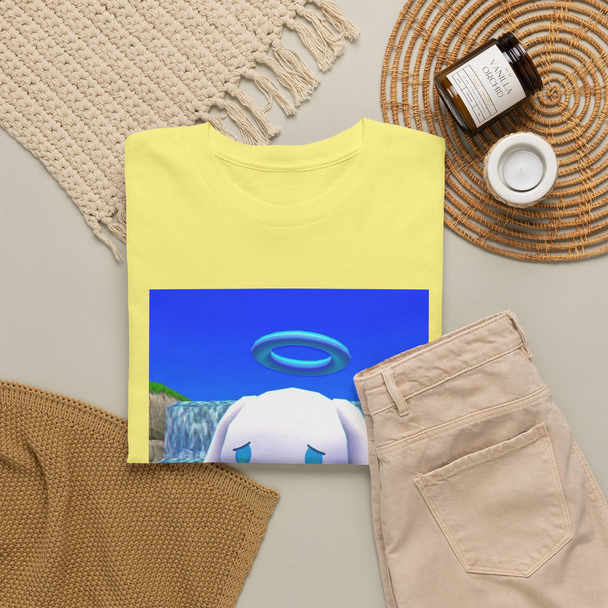 Angel Cinnamoroll Kneeling By Waterfall Tee