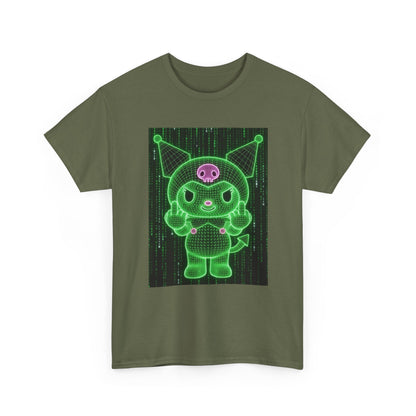 Wireframe Kuromi Flipping Off Tee