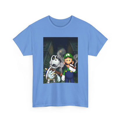 Luigi And Dry Bones Smoking In Spooky Mansion