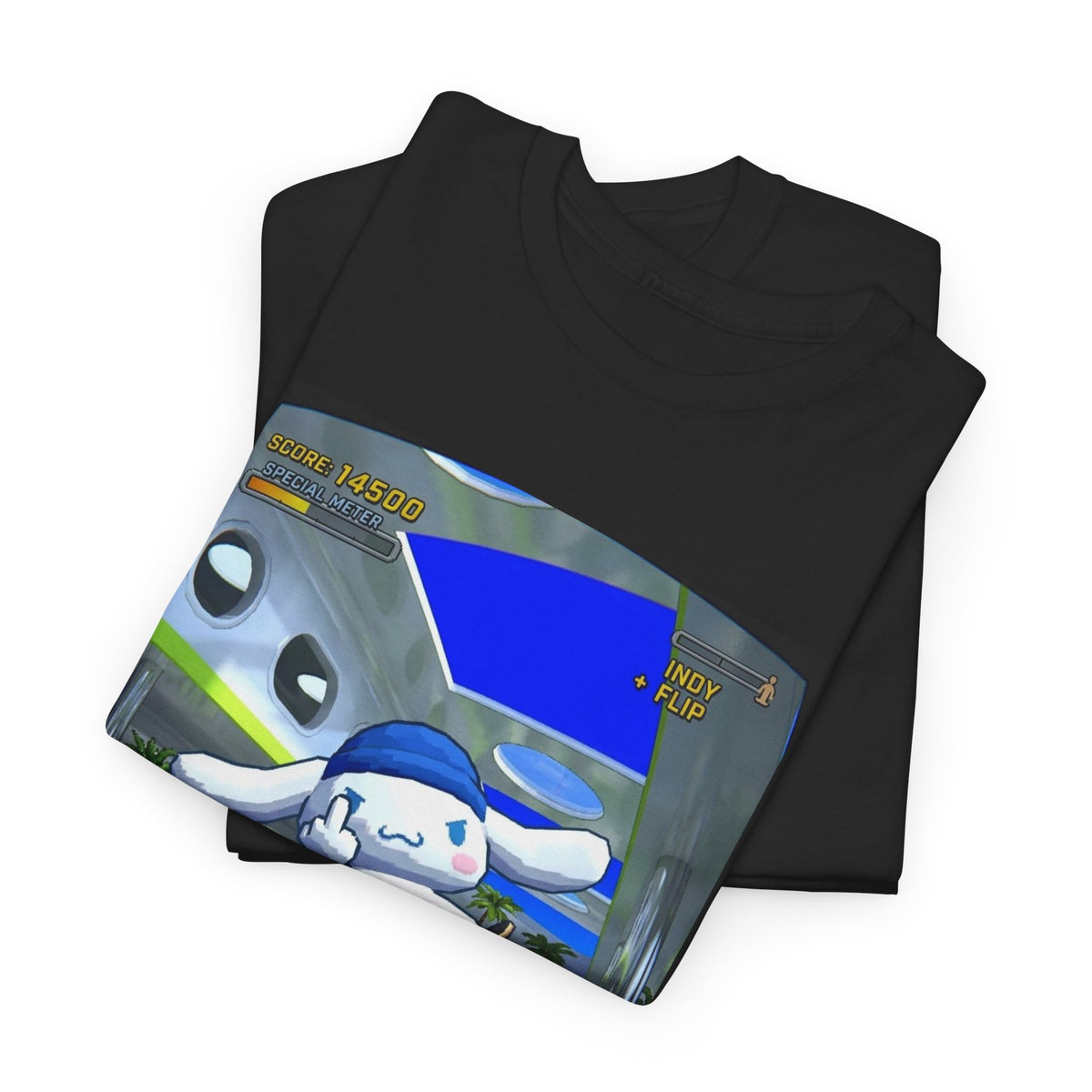 Skater Cloud Dog Flipping Bird Tee