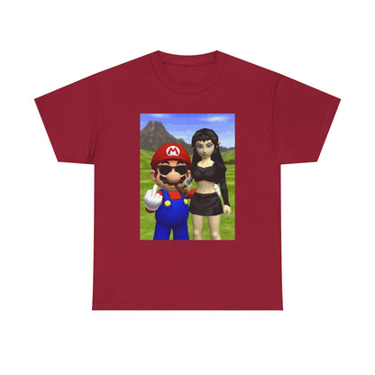 Edgy Mario & Malon Flipping Off Tee