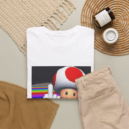 Toad Flipping The Bird On Rainbow Road Tee