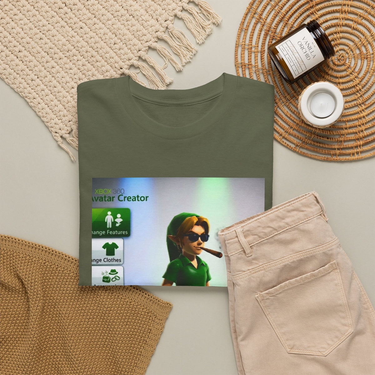 Xbox Avatar Link Smoking Blunt Tee