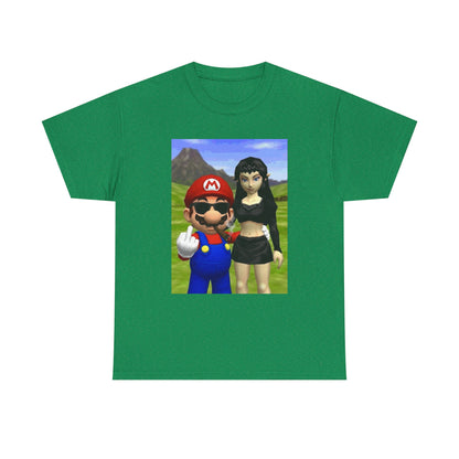 Edgy Mario & Malon Flipping Off Tee